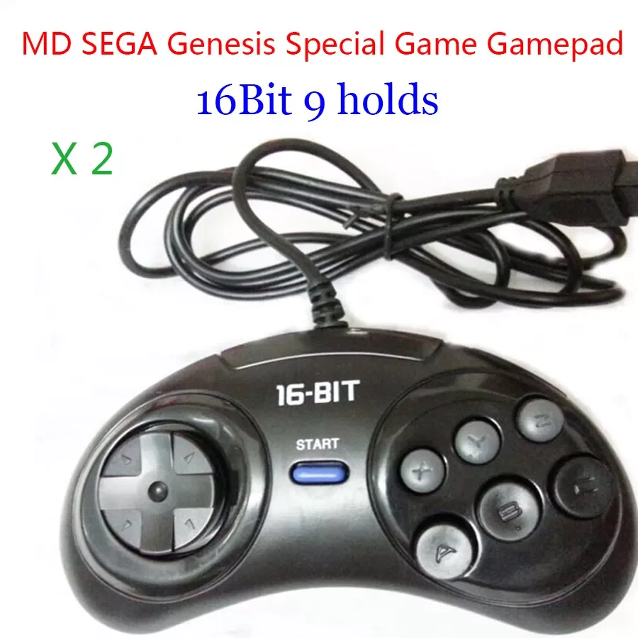 

2pcs/1pc MD SEGA Gamepads 16bit Sega Genesis Game controller 9 Holes Sega Joypad high quality good price Game Accessories