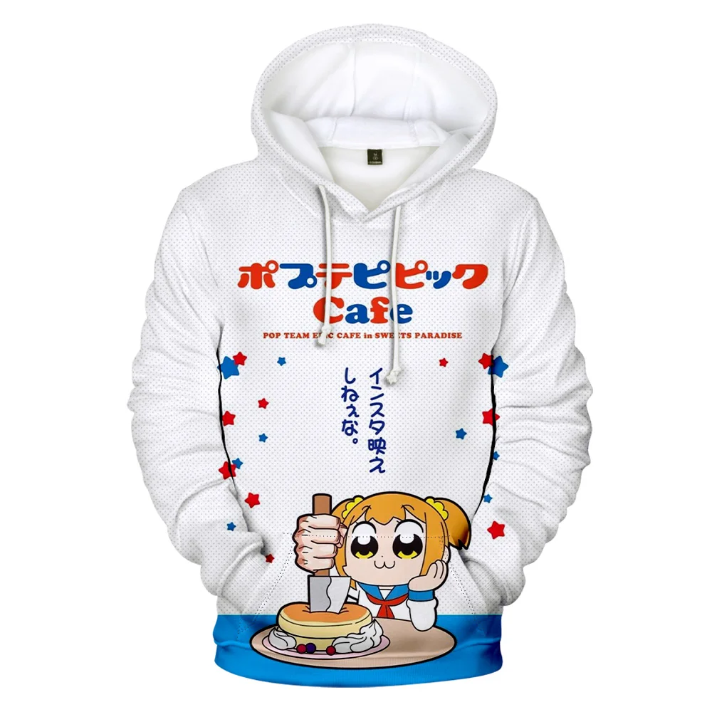 Pop Team Epic Anime Hoodie Women Men 3D Prints Hooded Sweatshirt Fashion Harajuku Pullover Tracksuit