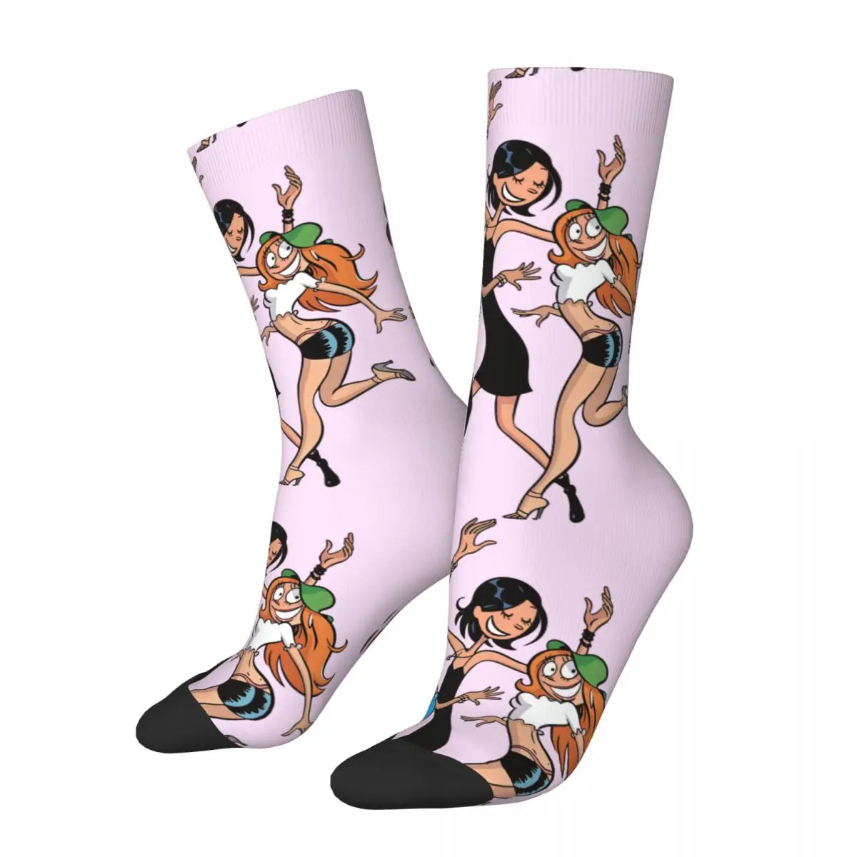 Носки мужские компрессионные, классические танцевальные сумасшедшие в стиле ретро, в стиле хип-хоп, с принтом, в стиле Харадзюку