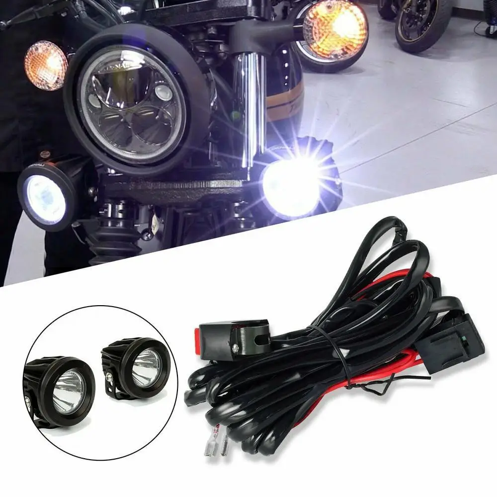 

Motorcycle Led Switch Wiring Harness Kit 1 To 2 Led Spotlight Work Light Wiring Cable Switch Relay Fuse Kit Fit Work Lamp