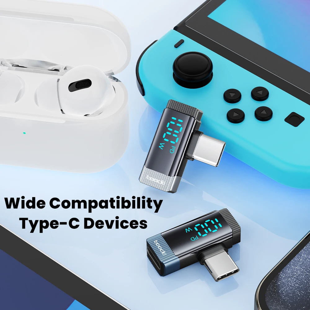 Адаптер USB типа C Toocki 100 Вт быстрая зарядка 480 Мбит/с передача данных мини-разъем с