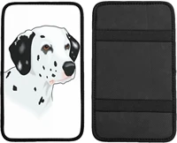 auto center console pad dalmatian dog pug print universal fit soft comfort car armrest cover fit for most sedans suv truck c