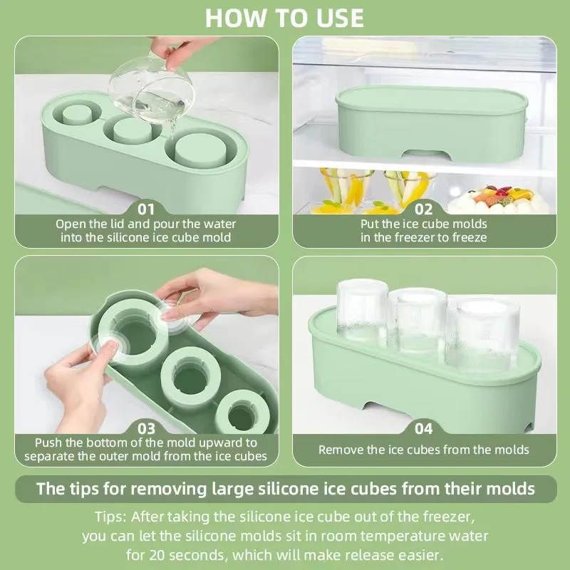 Большая Силиконовая Форма Для Кубиков Льда Независимая Стэнли