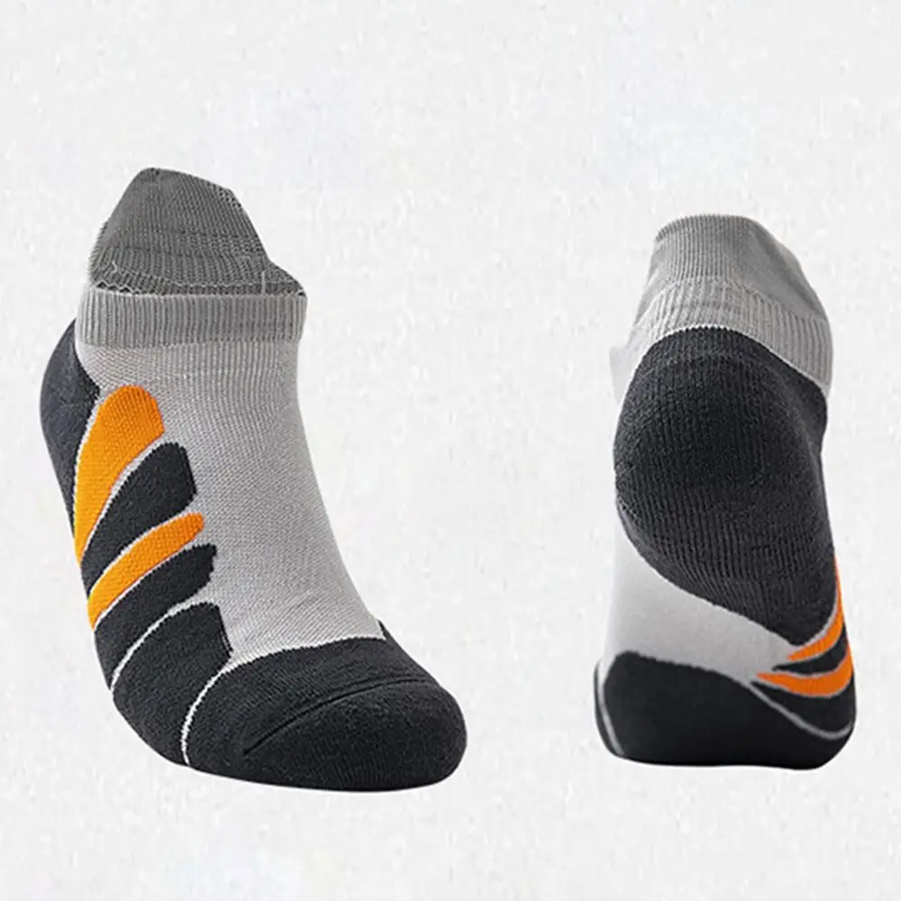 

Casual Anti-Slip Stripe Bright Color Sweat Absorption Sport Socks Short Tube Socks Men Ankle Socks Thick Towel Bottom