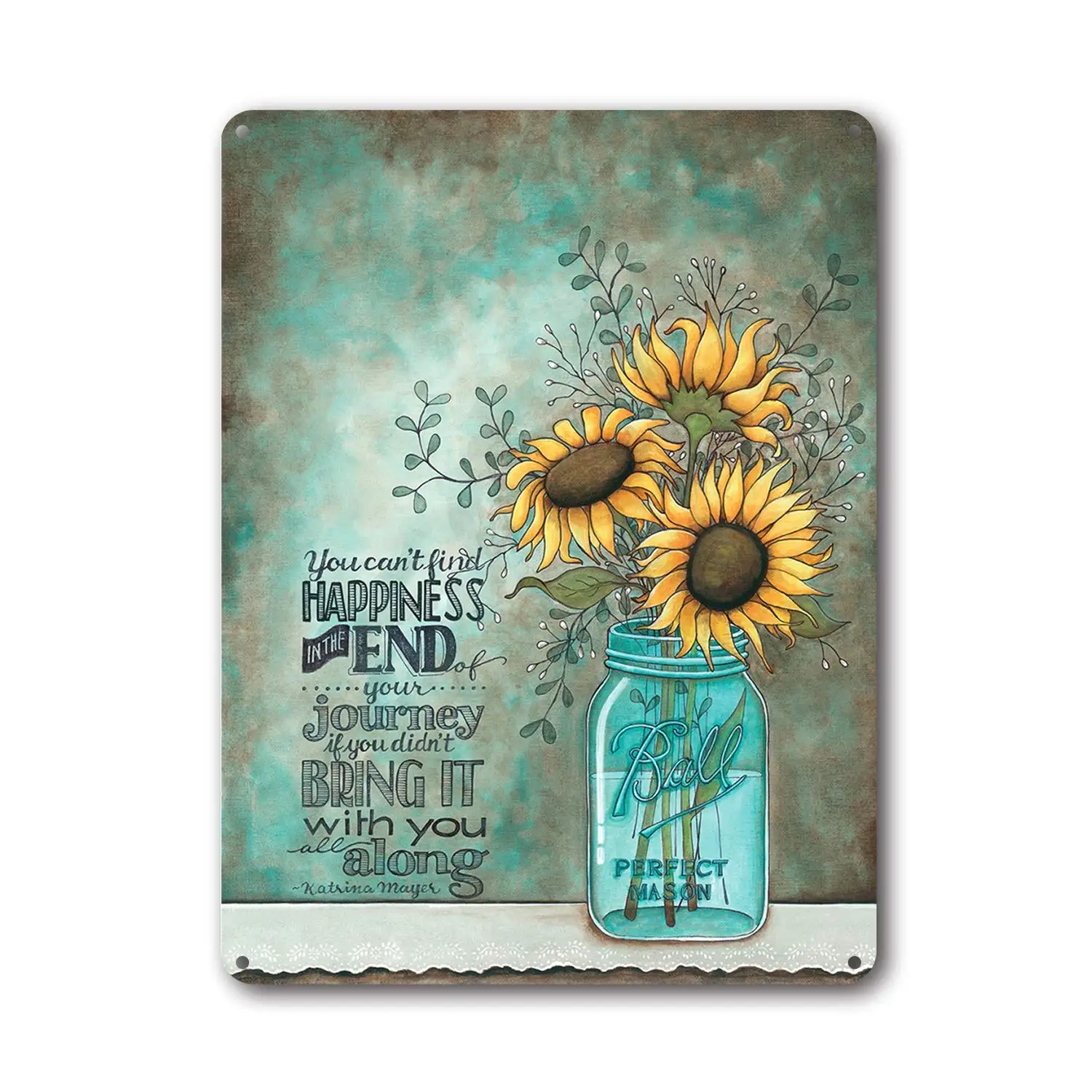 Винтажные жестяные знаки Kalynvi Подсолнухи в стеклянной бутылке домашний Декор для