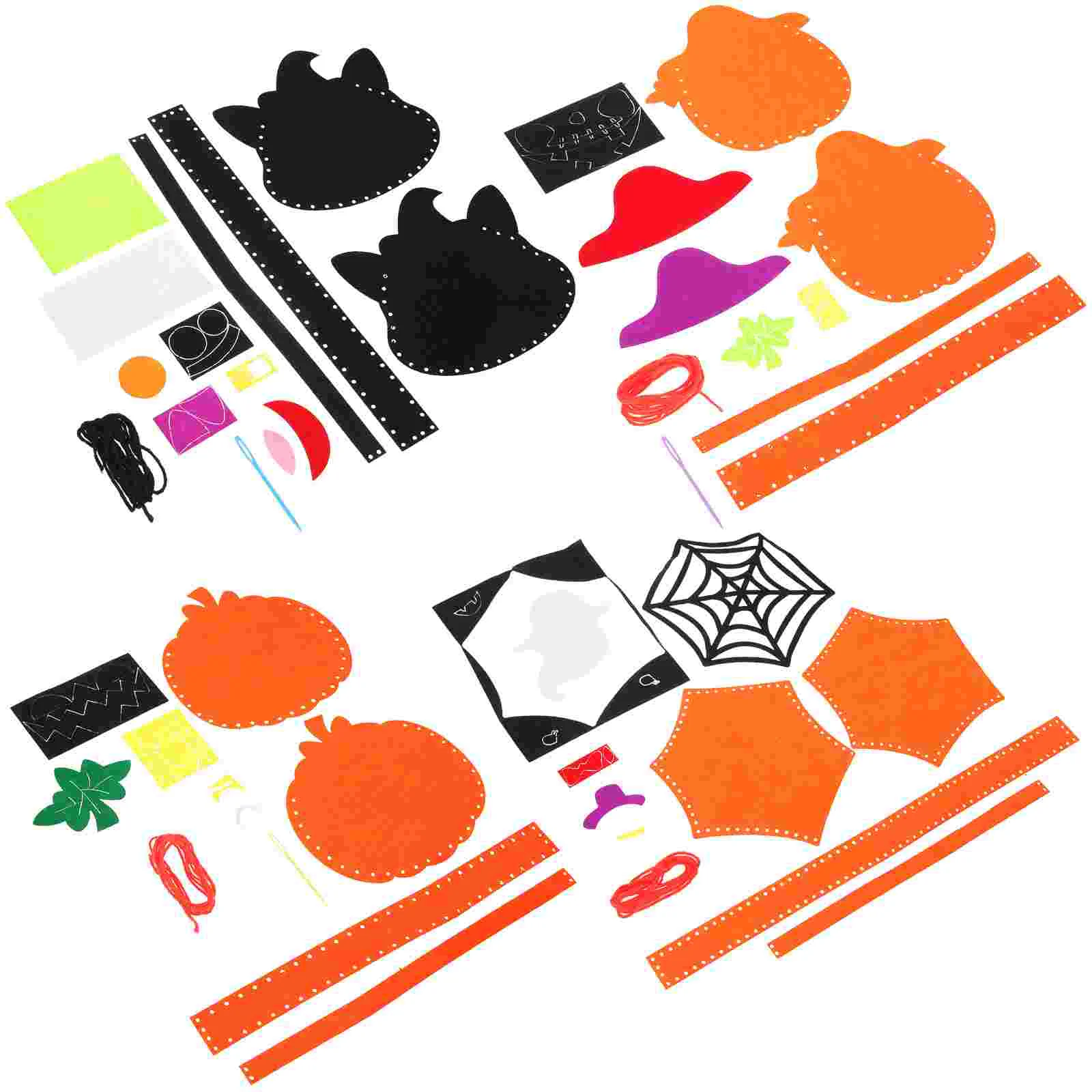 

4 Sets Halloween Candy Bags DIY Treats Pouch Goodies Bag Gifts Wrapping Bag Party Favor Bag