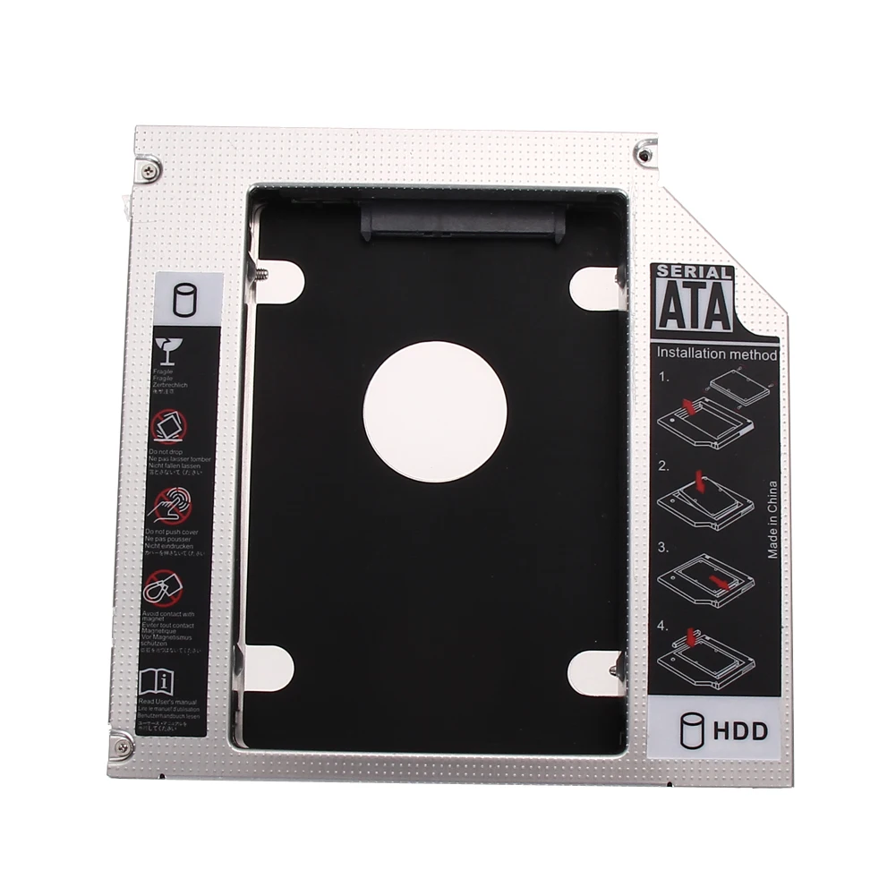 

DM SSD адаптеры DW127s 12,7 мм пластиковый Optibay SATA 3.0 коробка для жесткого диска корпус DVD адаптер 2,5 SSD