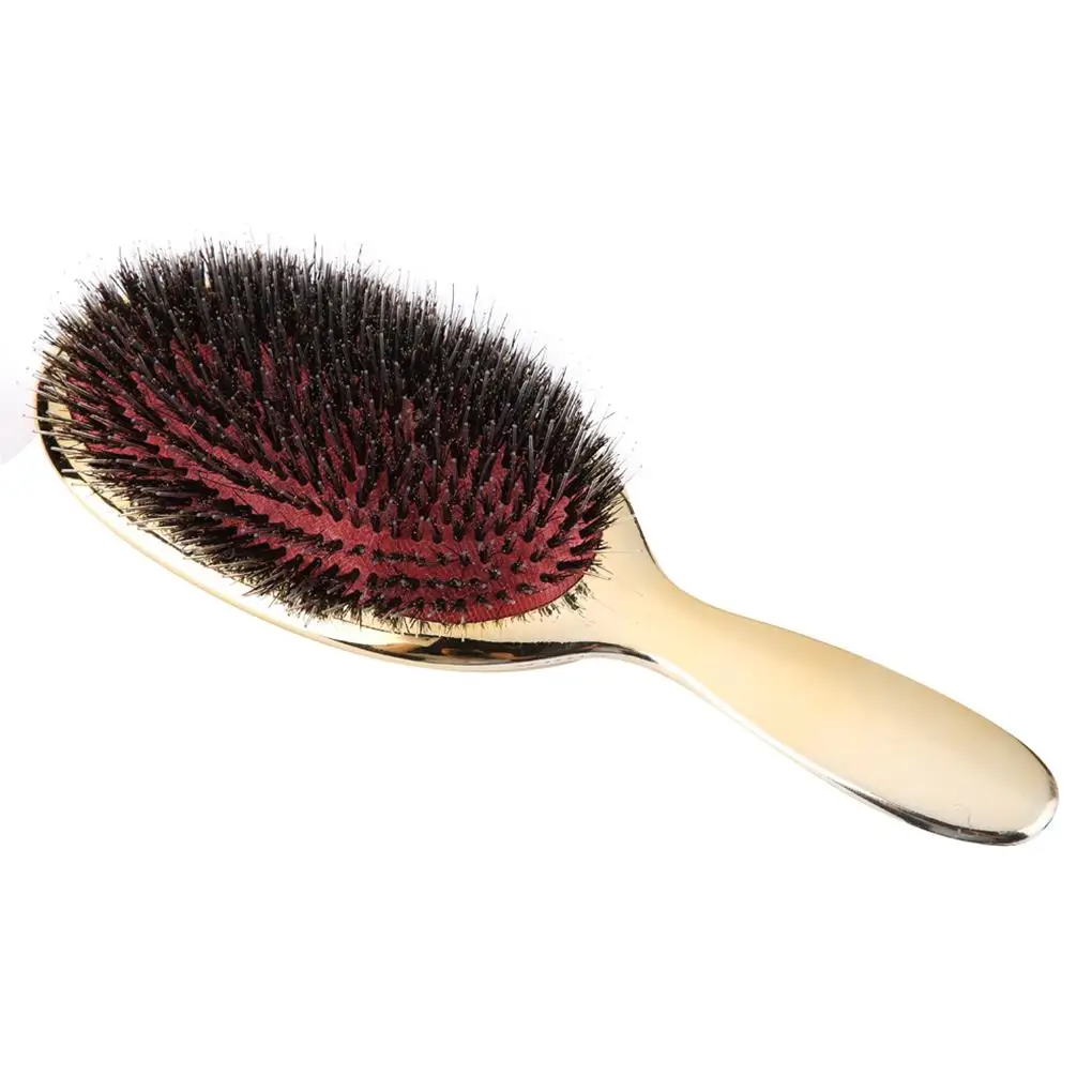 

2 цвета овальной нейлоновой щетины Массажная расческа для волос Антистатическая щетка для кожи головы Золотая