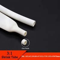 1m white 3 1 heat shrink tube with double wall glue tube diameter 1 62 43 24 86 47 99 512 715 419 125 4303950mm