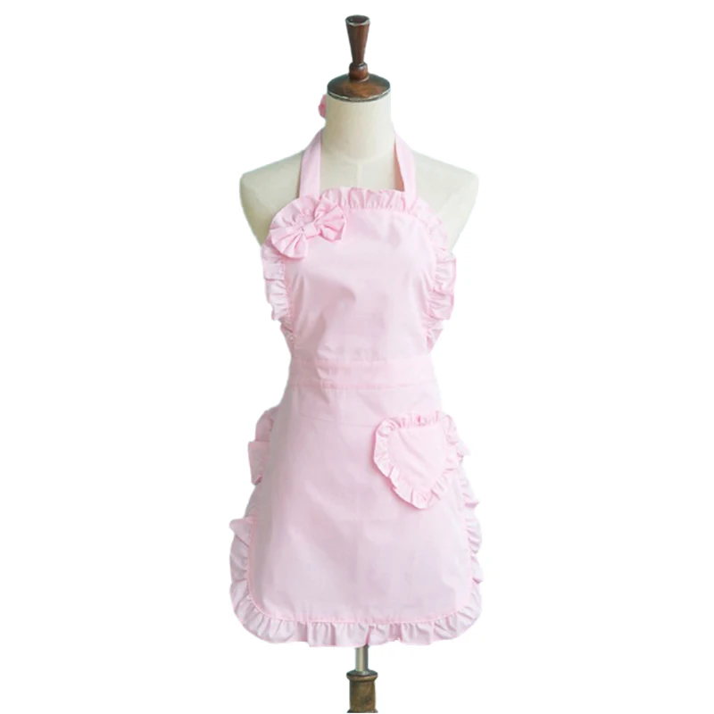 

Розовый фартук из полиэстера для дома