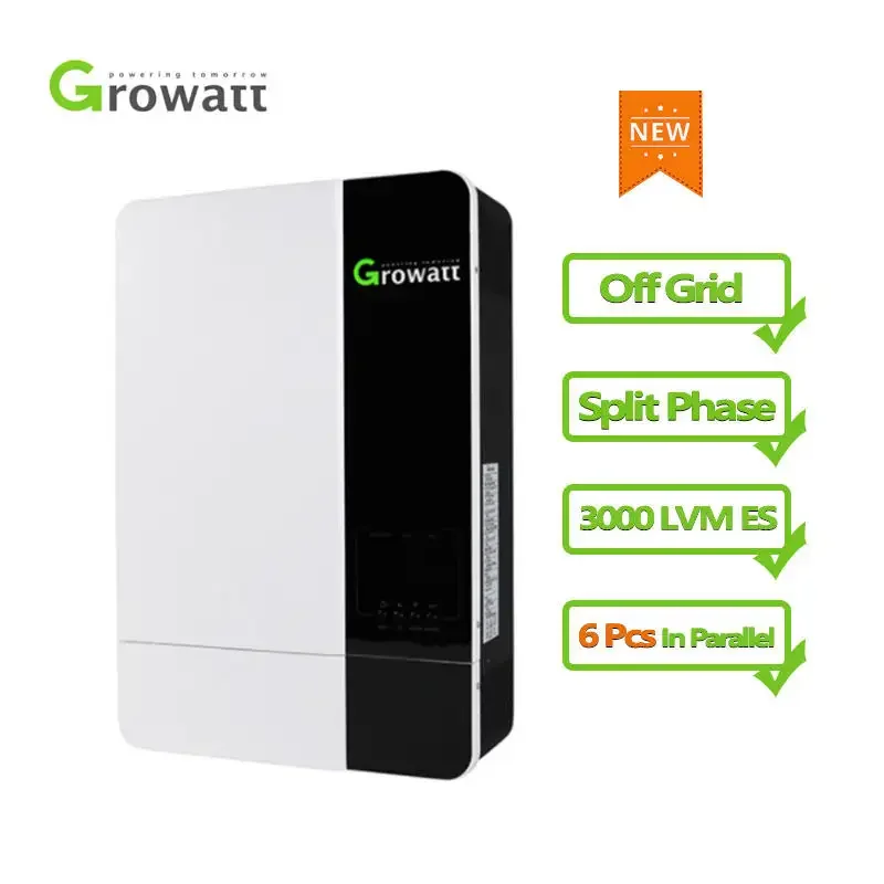 Growatt 48Vdc 120Vac Off Grid 3000W Солнечный инвертор Инвертор работает с аккумулятором или без