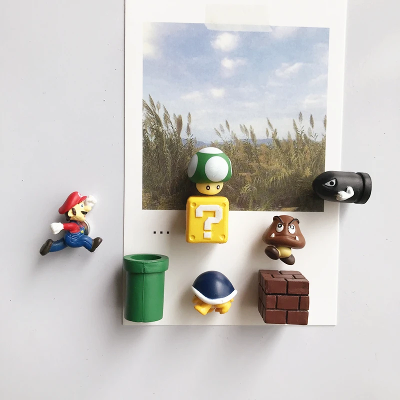 

Cute 3D Refrigerator Magnetic Sticker Funny Childhood Classic Game Girl Boy Kitchen Fridge Magnet Message Board Home Decoration