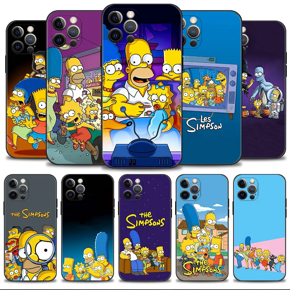 

Phone Case For Apple iPhone 14 13 12 11 Pro Max 13 12 Mini XS Max XR X 7 8 6 6S Plus Cover The Simpsons Family TV Shopping Ghost
