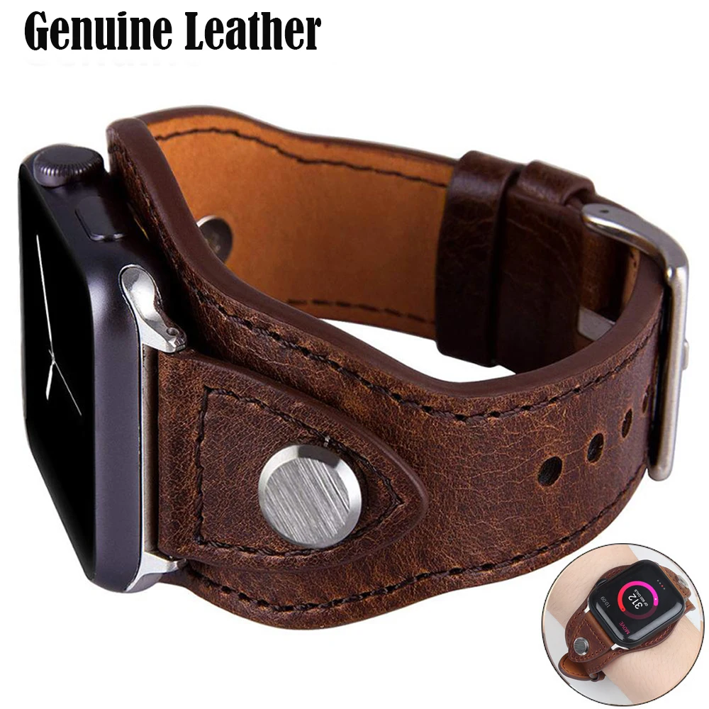 

Ремешок из натуральной кожи для Apple watch band 44 мм 40 мм correa 42/38 мм, браслет для смарт-часов iWatch series 6 5 4 3 Se 7