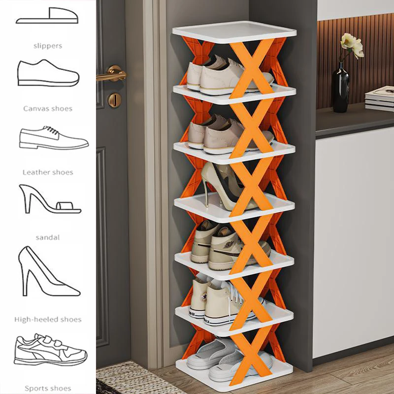 

9-ярусная Съемная Штабелируемая стойка для обуви, органайзер для хранения обуви, компактная полка для обуви, пластиковые шкафы для обуви, коробка для входной двери