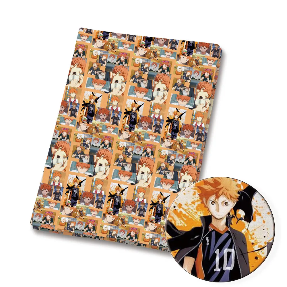 

Haikyuu fabric Cartoon 140x50CM Polyester cotton Fabrichandmade sewing patchwork printed fabric fabric anime fabric