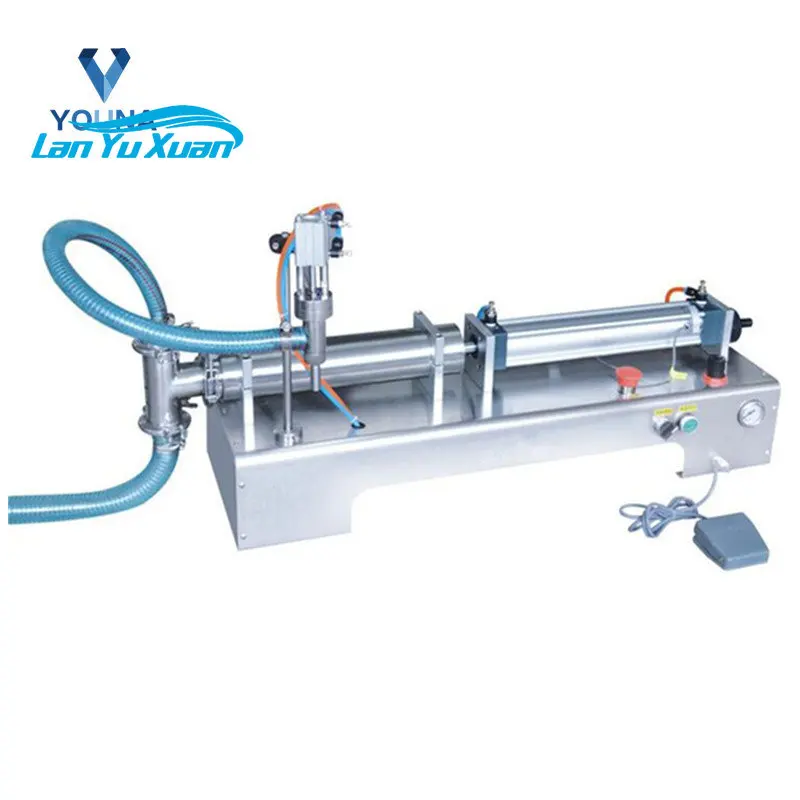

semi automatic piston liquid filler juice water bottle filling machine