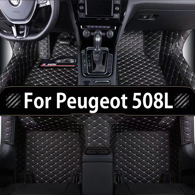 

Car Foot Pads Carpets Custom Rugs Auto Interior Decoration Accessory Car Floor Mats For Peugeot 508L 2019 2020 508L