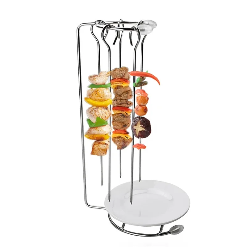 Barbecue Hanging Rack Stainless Steel Durable Grill Practical Barbecue Hanging Rack Home Garden Courtyard