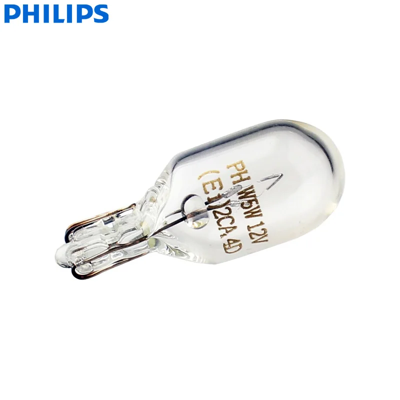 Philips W5W T10 12 В 5 Вт видение автомобильный внутренний свет оригинальные сигнальные