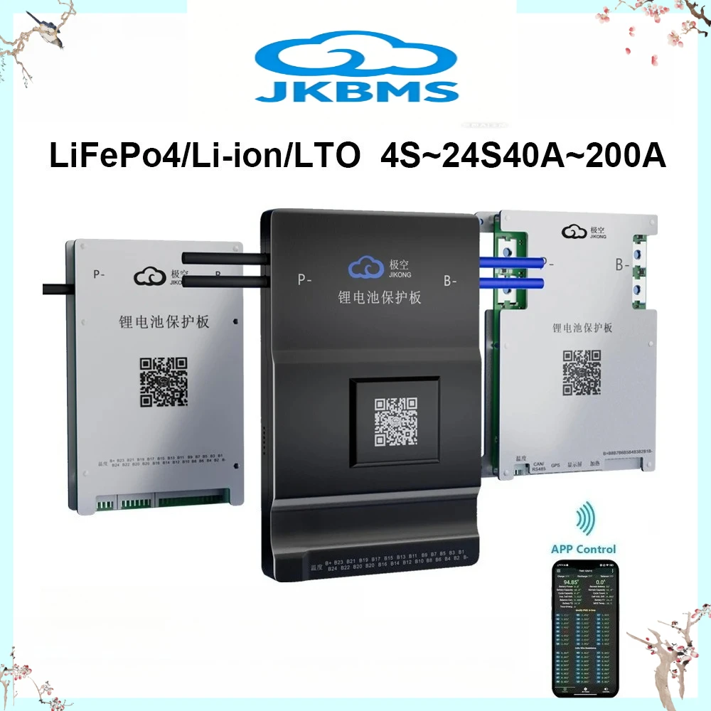 Фото JIKONG Jk BMS BD6A24S20P Активный балансировочный BMS 8S 10S 12S 16S 17S 20S 24S Smart BMS 60A 100A 150A 200A для LiFePO4 Li-Ion LTO аккумуляторов №1