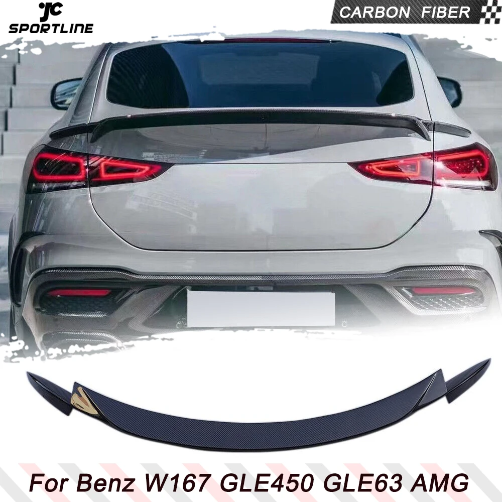 

Спойлер заднего багажника, крыла углеродное волокно Mercedes-Benz W167 GLE450 GLE63 AMG задний спойлер багажника автомобиля задний багажник губа крыла 3 шт.