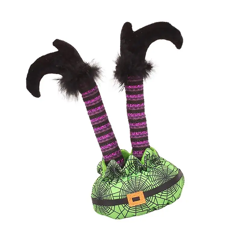 

Witch Legs Halloween Decorations Indoor Flying Feet Upside Down Halloween Witch Legs Party Decorations Supplies Table Ornament