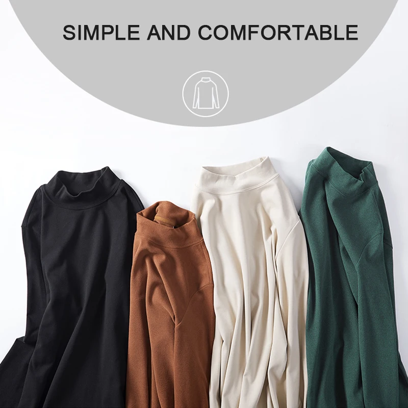 Fashion 2022 New Autumn And Winter Men's Half Turtleneck Pullovers Men Solid Color Casual Male Sweater Autumn Knitwear