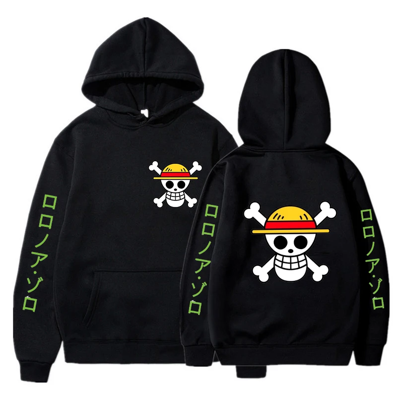 

Manga One Piece Harajuku Hoodie Funny Cartoon Luffy Sweatshirt Roronoa Zoro Ullzang Japanese Anime 90s Graphic Kawaii Sweatshirt