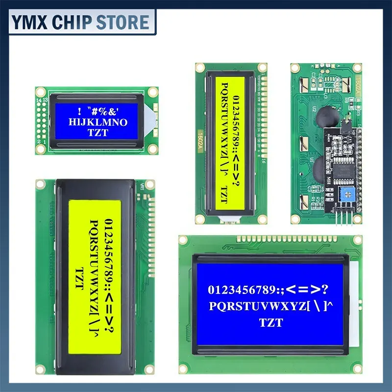 

LCD Module Blue Green Screen For Arduino 0802 1602 2004 12864 LCD Character UNO R3 Mega2560 Display PCF8574T IIC I2C Interface