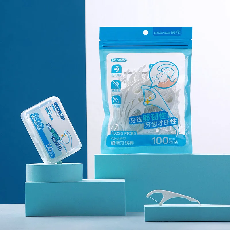 

Disposable Dental Floss Stick Boxed Adult Portable Toothpicking Ultra-fine Smooth Interdental Storage Box Toothpick Toothpicker