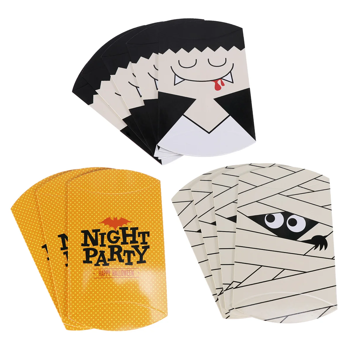 

10 Candy Boxes Mummy Pattern Pillow Shaped Fashion Gift Boxes for Birthday Wedding Banquet