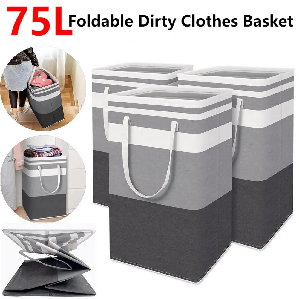 

Large Laundry Basket Portable Foldable Laundry Hamper Dirty Clothes Storage Basket with Handle Bathroom Laundry Organizer Basket