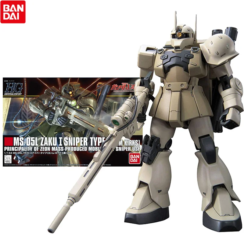 

Bandai Genuine Gundam Model Kit Anime Figure HGUC 1/144 MS-05L Zaku 1 Sniper Type Gunpla Anime Action Figure Toys for Children