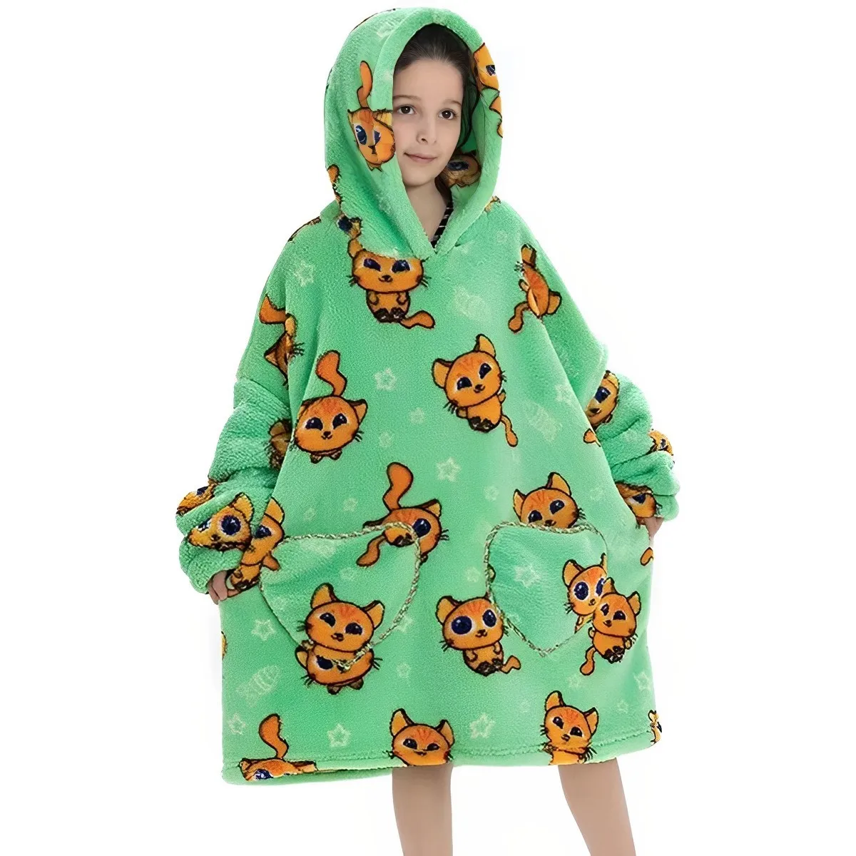 

Blanket Hoodie Oversized Soft Wearable Blanket Winter Warm Cozy Unisex Sweatshirt Blanket Comfortable Blanket for Kids Adults