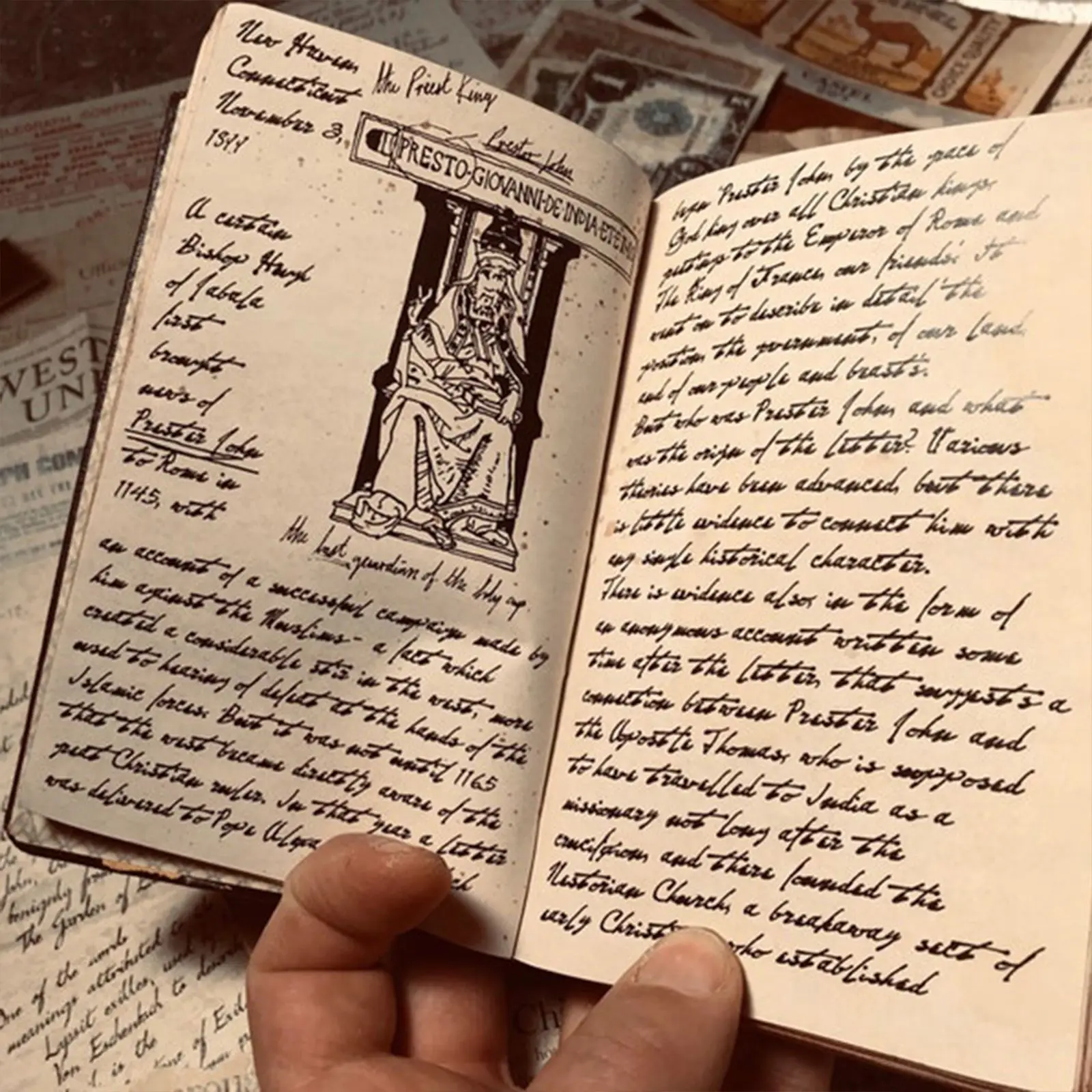 

Vintage Classic Indiana Jones Henry Jones' Grail Diary Jones Novels Book Journal Notebook Notepad Christmas New Year Gift