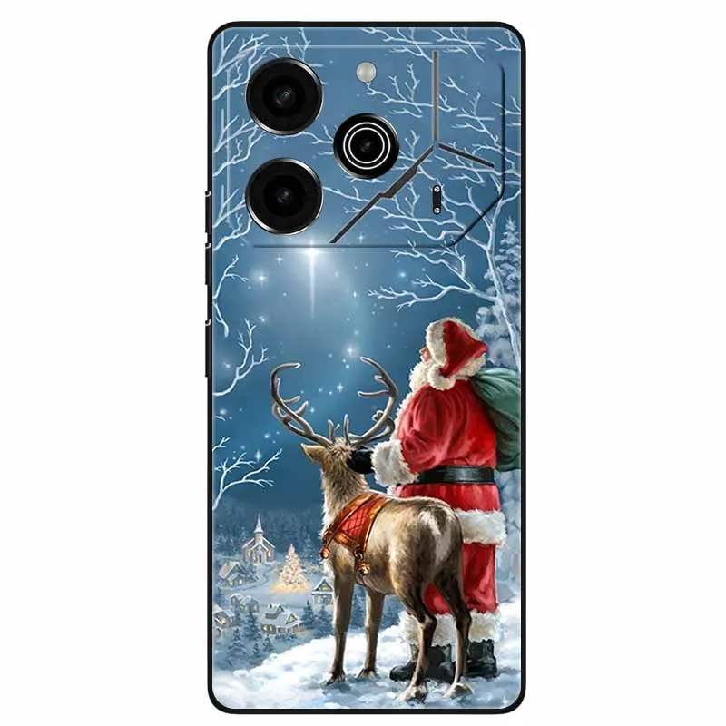 Рождественские телефонные чехлы из силикона ТПУ для Tecno Pova6 Pova 6 Neo 6Pro 6Neo защитный