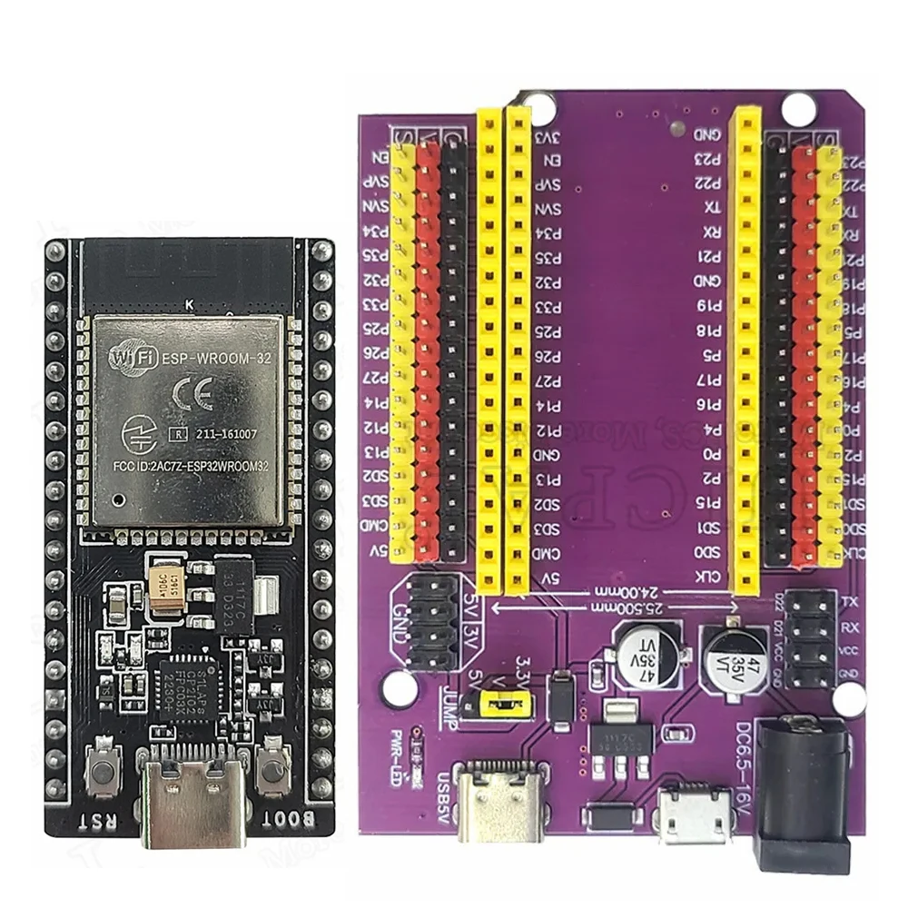 Макетная плата 2 4G WIFI Bluetooth модули ESP32 38PIN расширения с CP2102 Type-C Micro малой мощности