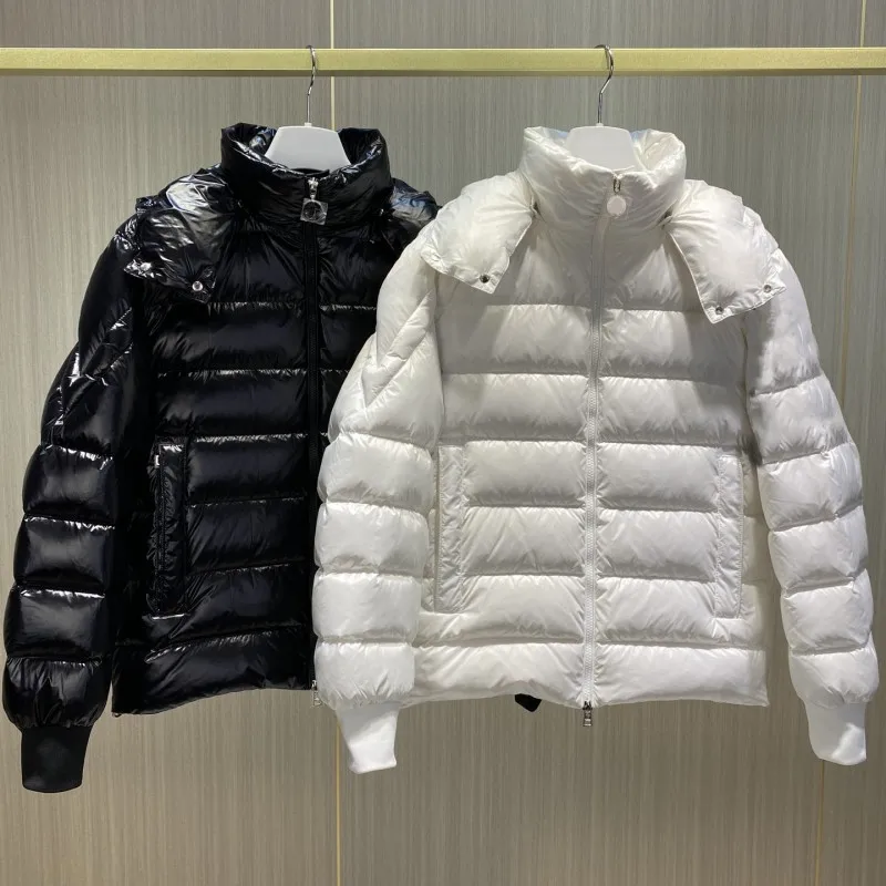

Зимняя мужская и женская куртка с капюшоном Y2K, повседневная куртка с рукавами, отличительный дизайн знаков, свободное однотонное теплое пальто для пар