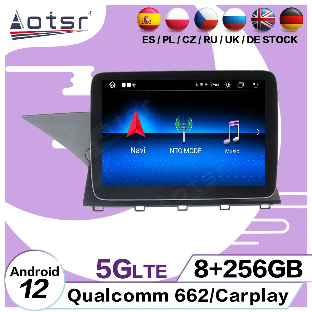

8+256GB Multimedia Stereo Android 12 Player For Mercedes-Benz GLK X204 2008 2009 2010 2011 2012 GPS Navi Radio Video Head Unit