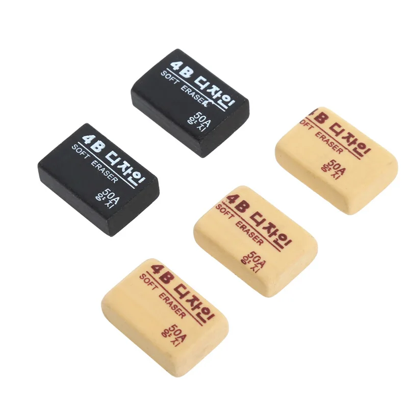 5 шт. мягкие резиновые ластики-карандаши для рисования |