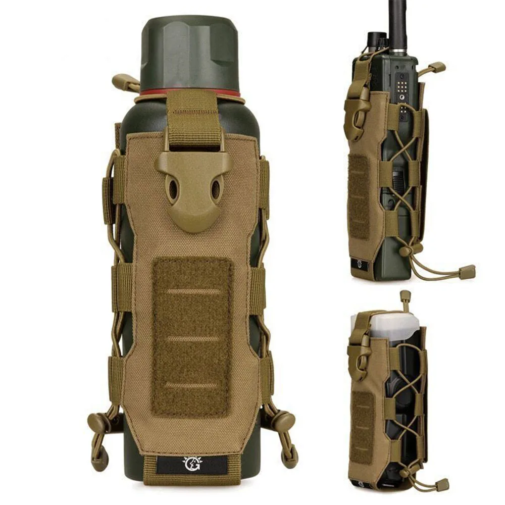 

Travel Bag Camping Water Bottle Tactical Molle Nylon Pouch Bag Outdoor Hiking Drawstring Water Bottle Holder Kettle Carrier Bag