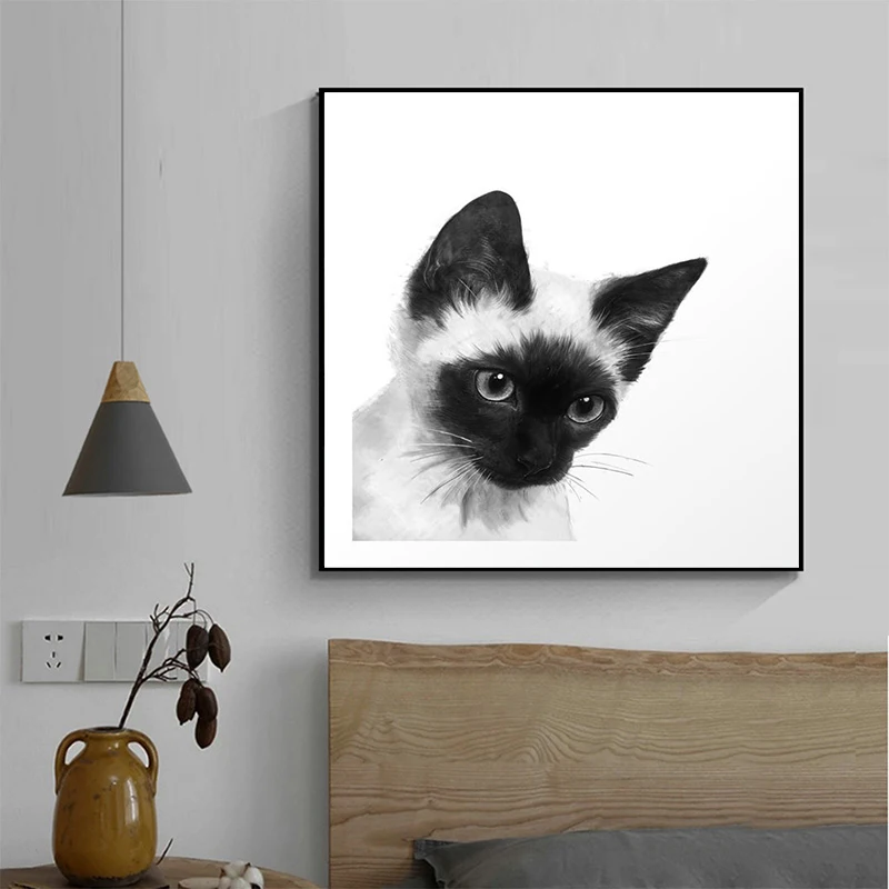 

Modern Wall Art Canvas Painting Cute Cat Poster Animal Paintings For Home Decoration Wall Decoration Pictures