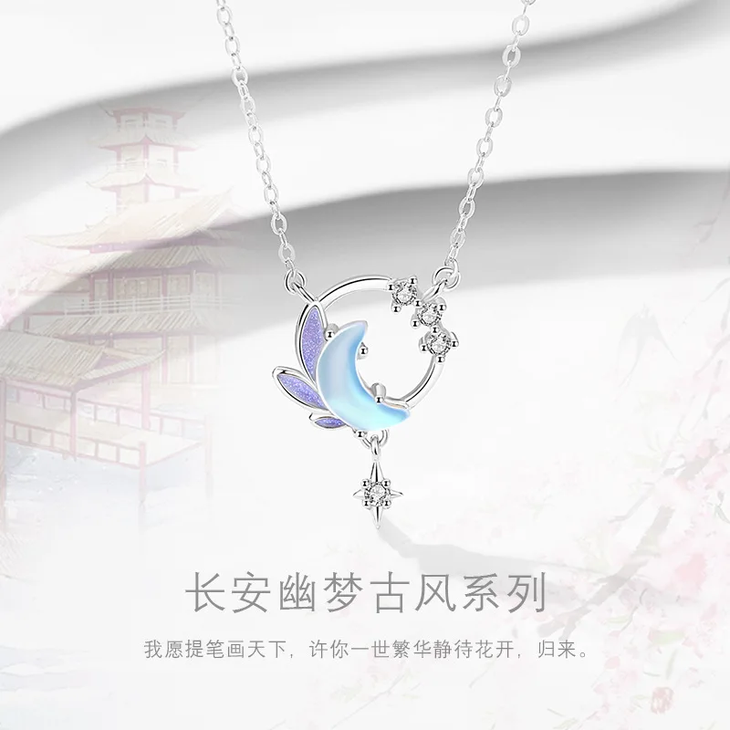 

Original Moon XINGX Necklace Female Clavicle Chain Sterling Silver Girlfriend Gifts