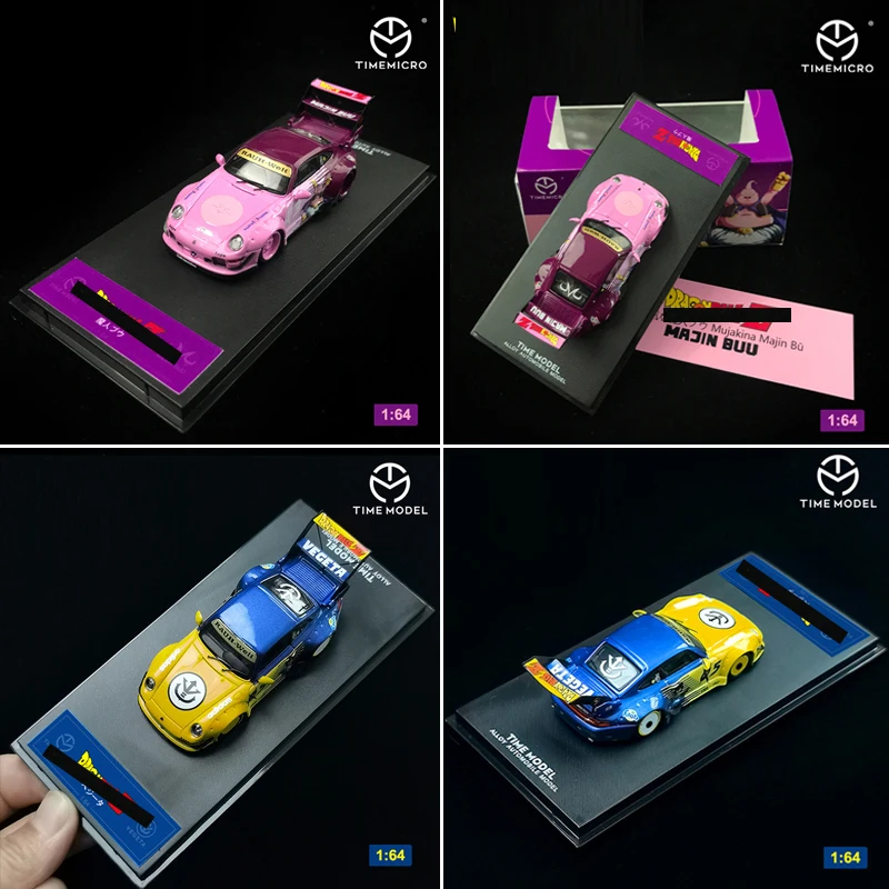 

Модель автомобиля Time Micro 1:64 Porsche RWB 993, автомобиль из сплава-покрытия Majin Bu & Bejita