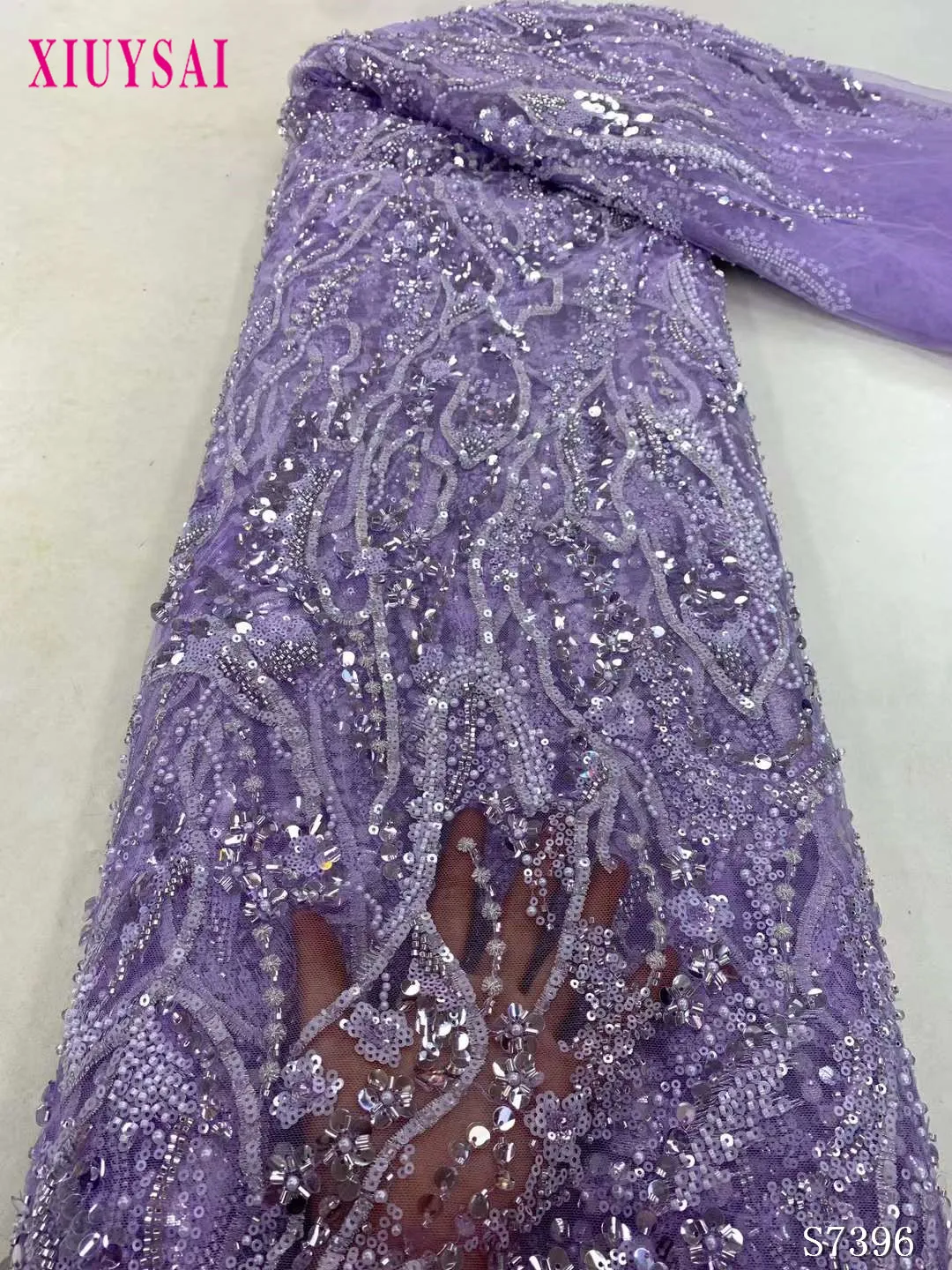 

Роскошные африканские бусины ручной работы блестки кружевная ткань Высокое качество французская вышивка жениха нигерийские сетчатые кружевные ткани для шитья