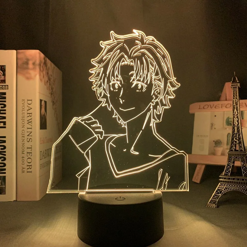 

BUNGO STRAY DOGS Tanizaki Junnichiro бродячие дазай псы для дома украшения ночник аниме фигурки декор комнаты светодиодная лампа манга светильник ночные эт...