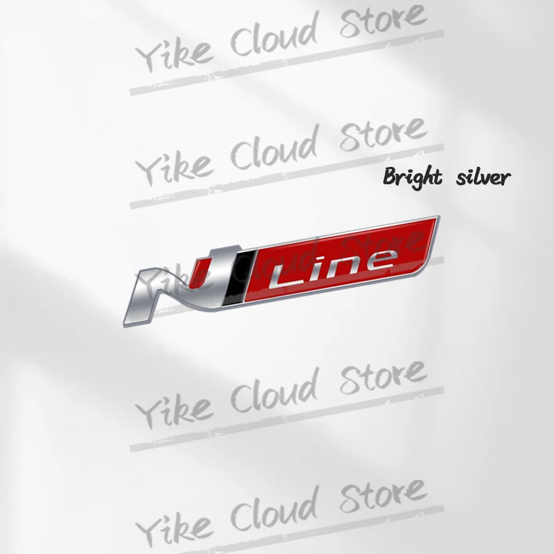 

Декоративная эмблема N Line для автомобильного стайлинга, 3D наклейка, металлический передний значок на капот решетки для Hyundai Kona Tucson Sonata Elantra Veloster