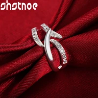 925 sterling silver aaa zircon minimalist geometric ring for women engagement wedding charm fashion party jewelry gift