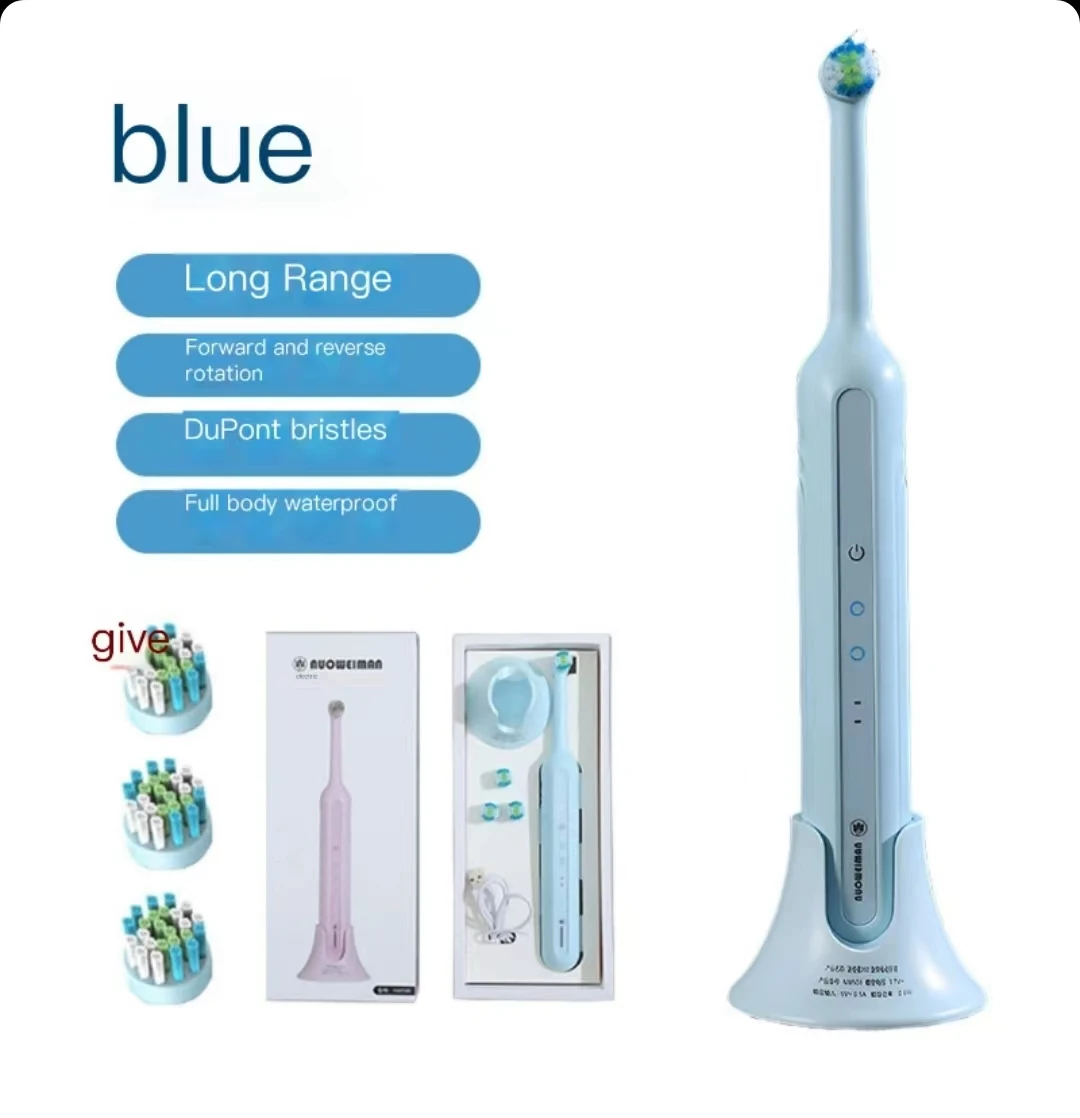 

Electric Toothbrush Rotation Clean Teeth Adult Teeth Brush Electric Tooth Brush With 4 Extra Replacement Heads